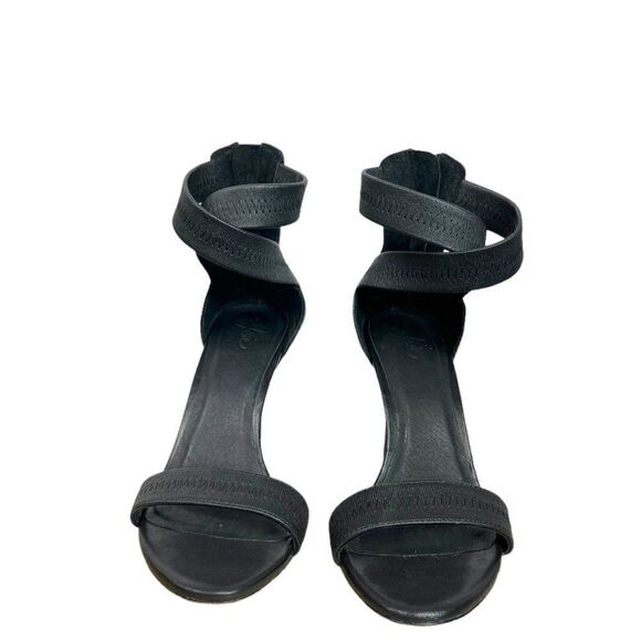 Joie Elaine Black Leather Open Toe Stiletto Criss Cross Sandals EU 38, US 8 M - Picture 5 of 9